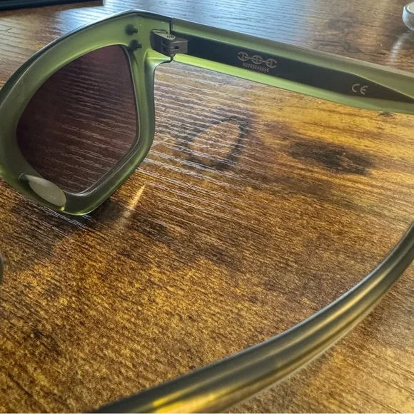Hoorsenbuhs Model I Solid 24K Gold Accented Matte Army Green Sunglasses